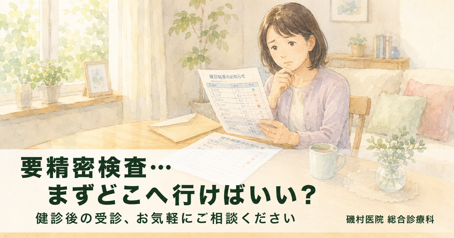 健診で要精密検査と言われたら？まずどこを受診する？｜磯村医院 総合診療科（一宮市）